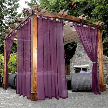 BONZER Waterproof Indoor/Outdoor Sheer Curtains by Bonzer