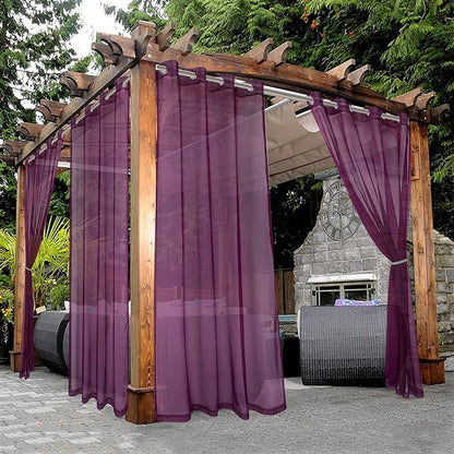 BONZER Waterproof Indoor/Outdoor Sheer Curtains by Bonzer
