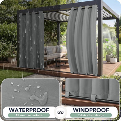 Gazebo Curtains Outdoor Waterproof 6 Panels, Patio Sun Shade | Weatherproof - Image 2