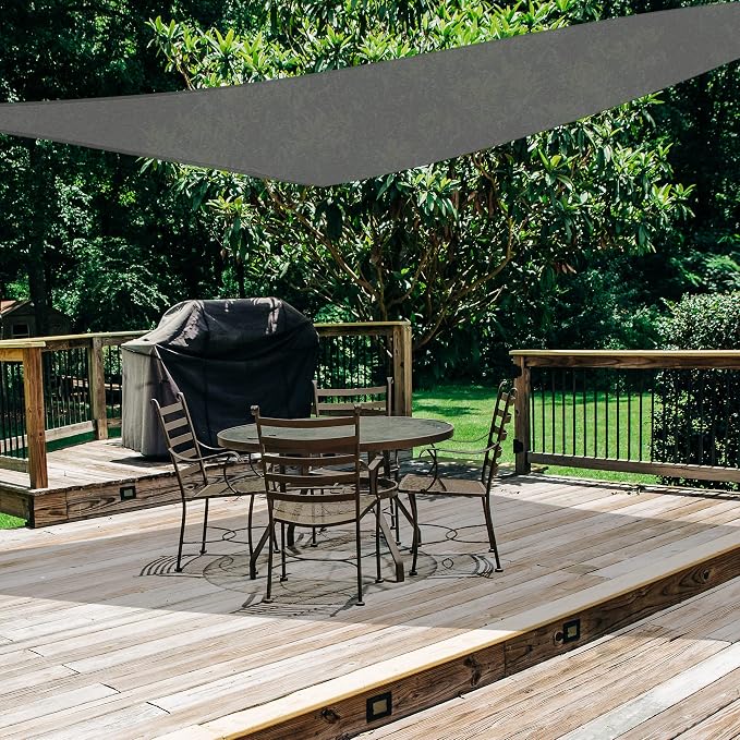 AsterOutdoor Sun Shade Sail Triangle 12' x 12' x 12' UV Block Canopy - Image 5