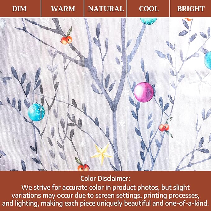 Maison d' Hermine Table Cloth Rectangle Table 100% Cotton 70 x 120 Inches Fall Tablecloth Reusable Everyday Use for Thanksgiving Christmas Decorations Dining Farmhouse Party (Fairy Christmas)