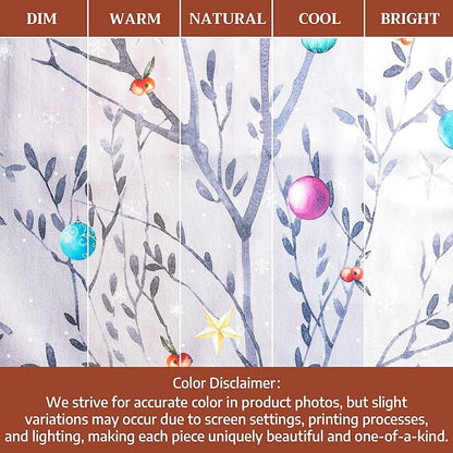 Maison d' Hermine Table Cloth Rectangle Table 100% Cotton 70 x 120 Inches Fall Tablecloth Reusable Everyday Use for Thanksgiving Christmas Decorations Dining Farmhouse Party (Fairy Christmas)