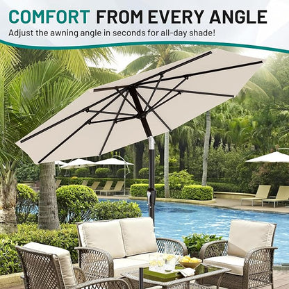 9 FT Patio Umbrella for Outdoor, Outdoor Table Umbrella - Image 6