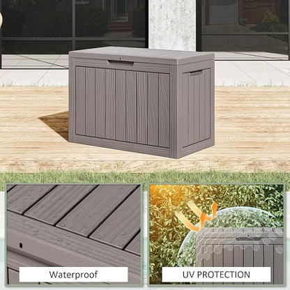 50 Gallon Outdoor Storage Box, All-Weather Resin Deck Box Outdoor Waterproof - Image 3