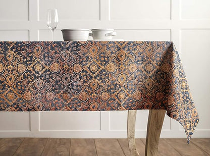 Maison d' Hermine Table Cloth Rectangle Table 100% Cotton 60 x 120 Inches Fall Tablecloth Reusable Everyday Use for Thanksgiving Christmas Decorations Dining Farmhouse Party (Imperfection)