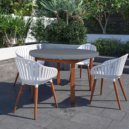Covers & All Round Table Top Cover, 12 Oz Waterproof UV & Weather Resistant Patio Table Cover, Outdoor Table Cover for Patio Outdoor Furniture & Coffee Table (30" Dia x 4" H Inches, Gray)