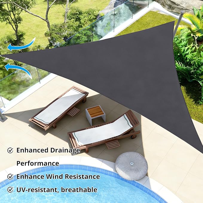 12'x12'x12' Triangle Sun Shade Sail - Image 6