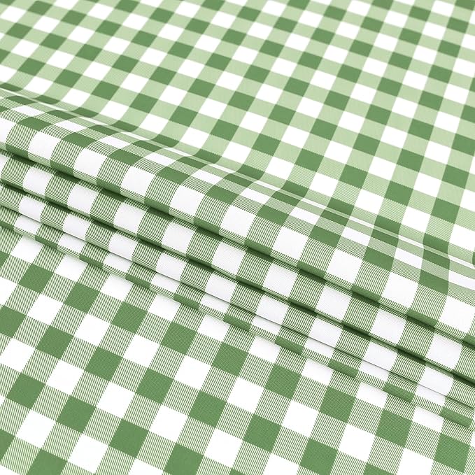 Classic Gingham Buffalo Tablecloth Fabric - Oblong 58x144 Inch Water Proof Checkered Table Cloth for Indoor Outdoor - Table Cover for Birthday, Picnics, BBQs, and Parties