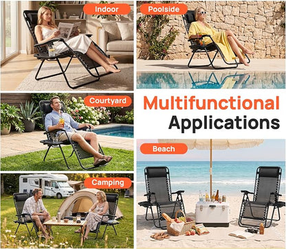 Alpen Zero Gravity Lounge Chair Set of 2, Patio Chair - Image 6