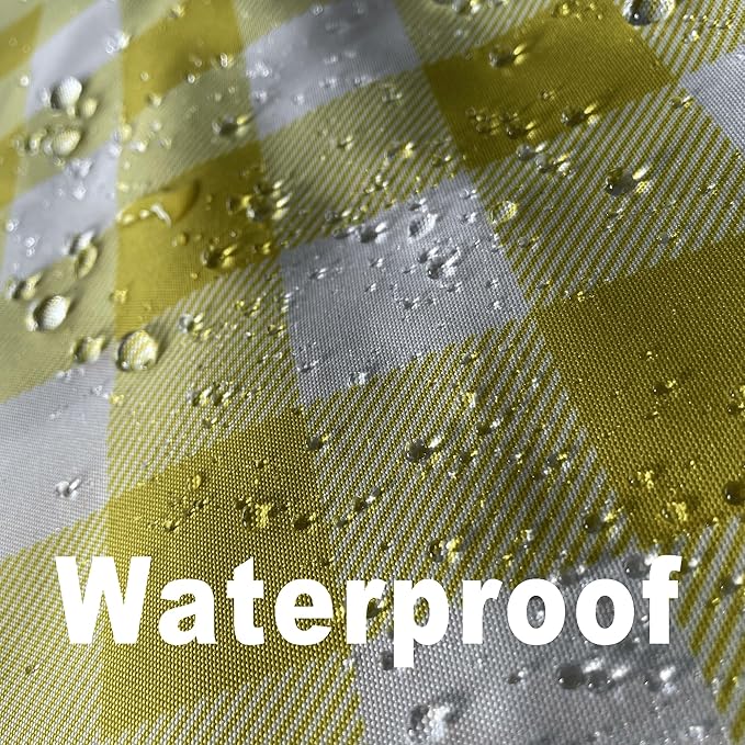 Waterproof Checkered Tablecloth Fabric - Rectangle 58x84 Inch Classic Gingham Buffalo Plaid Table Cloth for Indoor/Outdoor Use - Washable Table Cover for Kitchen, BBQs, and Parties