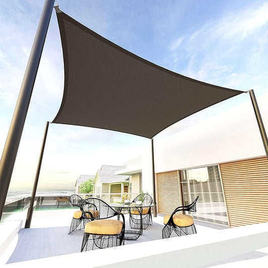 Tronssien Rectangle 16'x20' Sun Shade Sail,95% UV Blockage Canopy Awning for Outdoor Patio and Garden, Yard Activities