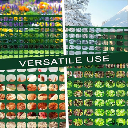 Safety Fence Plastic Mesh Fencing Roll, 4'x100' Feet 1 Roll with 100 Zip Ties, Temporary Reusable Netting for Snow Fence, Garden, Construction and Animal Barrier