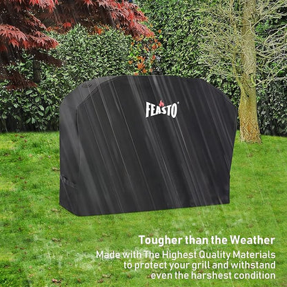 BBQ Grill Cover, 55 Inch Heavy Duty Waterproof Gas Grill Cover with Adjustable Velcro Strap, Anti-UV, Fade Resistant, Fits for Weber, Char Broil, Nexgrill, Royal Gourmet (55"L x 23"W x 42"H)