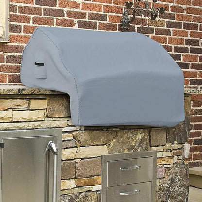 Covers & all Built-in Outdoor Grill Cover, Durable Heavy Duty 18 Oz Waterproof Cover Tuff Material with Air Pocket & Elastic for Snug Fit (57" W x 27" D x 26" H inches, Gray)