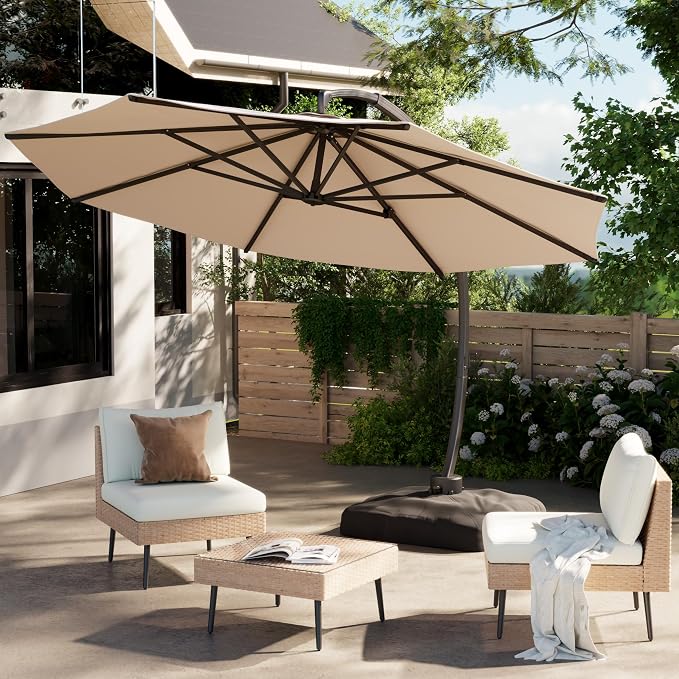 12FT All Aluminum Cantilever Patio Umbrella - Image 8