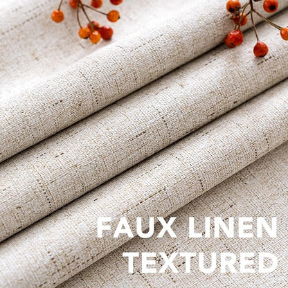 H.VERSAILTEX Linen Blackout Curtains Durable Thick Textured Linen Look 100% - Image 6