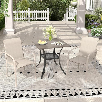 Outdoor Chairs Set of 2, Stackable Patio Dining Chairs - Image 7