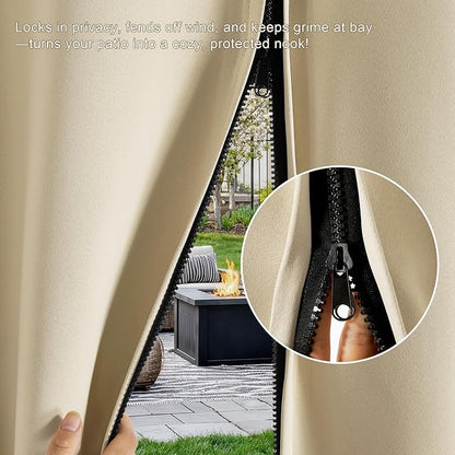 RYB HOME Fade-Resistant Outdoor Curtains - Image 3