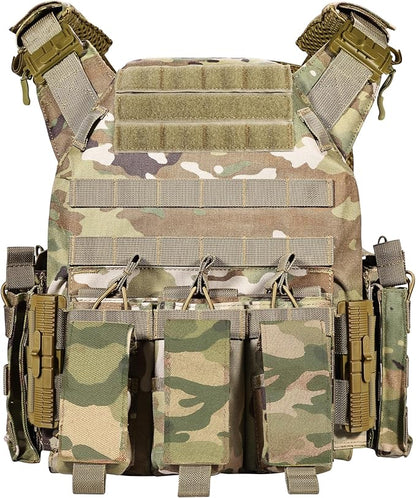 GFIRE Tactical Vest - Airsoft Lightweight Modular 3D Breathable Quick Release Vest, Adjustable Tactical Gear for Training