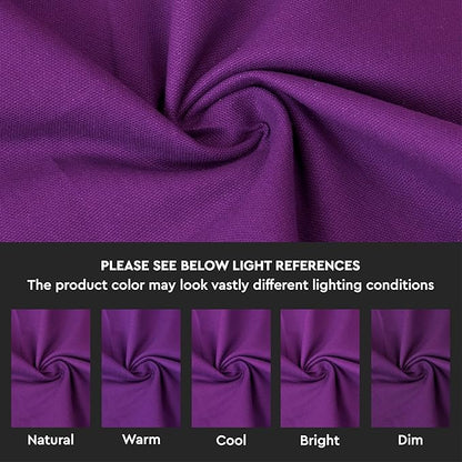 Encasa XO Table Runner 13"x104" Long | Cotton Canvas Fabric | Purple Solid Color | Machine Washable & Durable
