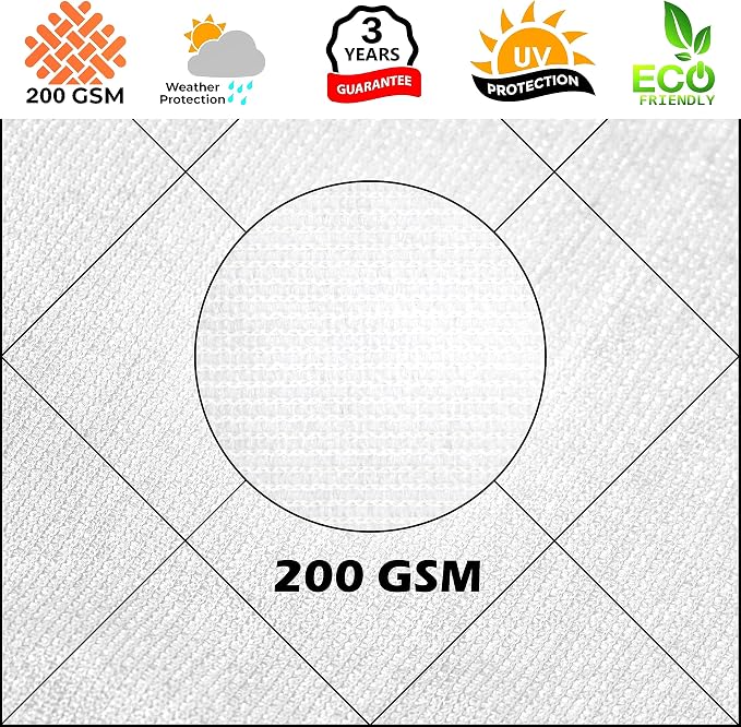 Royal Shade 16' x 17' Custom Size White Rectangle Sunshade Sail - Image 8