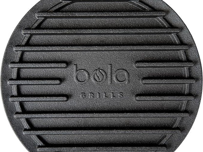 Bola Grill Traveler Portable Charcoal Grill – Small Tabletop BBQ Grill with Adjustable & Rotating Grate for Outdoor Cooking, Camping & Backyard BBQ (White)