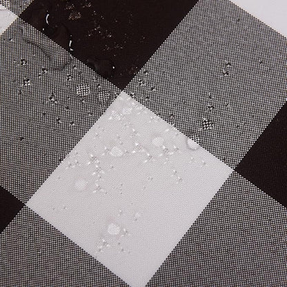 Cupuamon 2 Pack Waterproof Polyester Fabic Rectangle Checkered Tablecloth，60x120 Outdoor Table Cloth，Oil Stain Prevention Table Cloth for Pinics and Parties（Black and White）