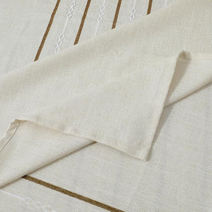 Chassic 60 x 60 inches Farmhouse Style Linen tablecloths, Wrinkle Resistant Washable Dining Room Table Cloths for Square Tables - Cream