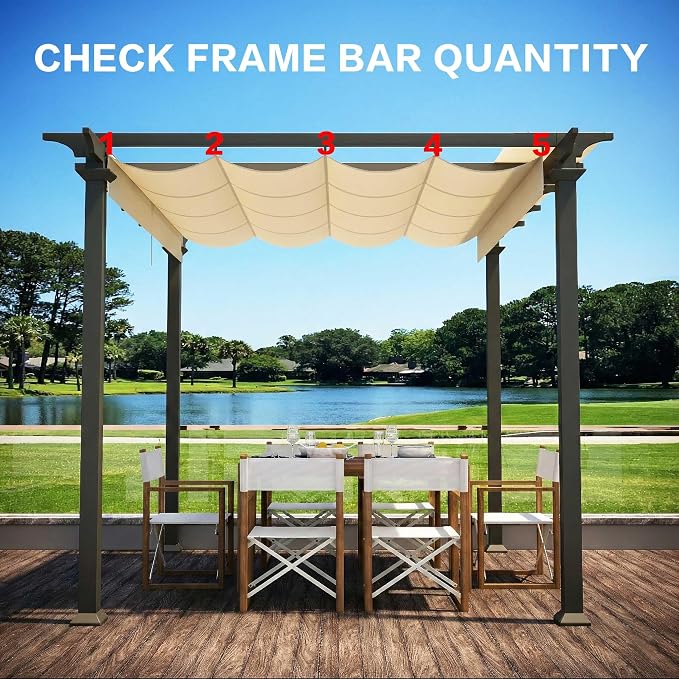 Pergola Shade Cover Replacement Canopy Top Compatible - Image 3