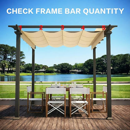 Pergola Shade Cover Replacement Canopy Top Compatible - Image 3