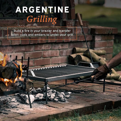 Argentine Grill - Argentinian Grills - Santa Maria Grill - Argentinian Parrilla Set with all Tools Included - BBQ Parrillas Asado