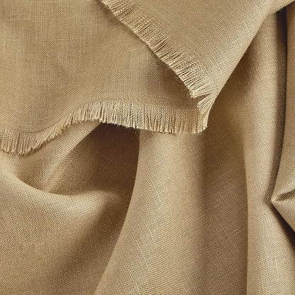 Solino Home Fringe Linen Table Runner 72 Inches Long - 100% Pure Linen Kelp Dining Table Runner 14 x 72 Inch for Spring - Handcrafted and Machine Washable