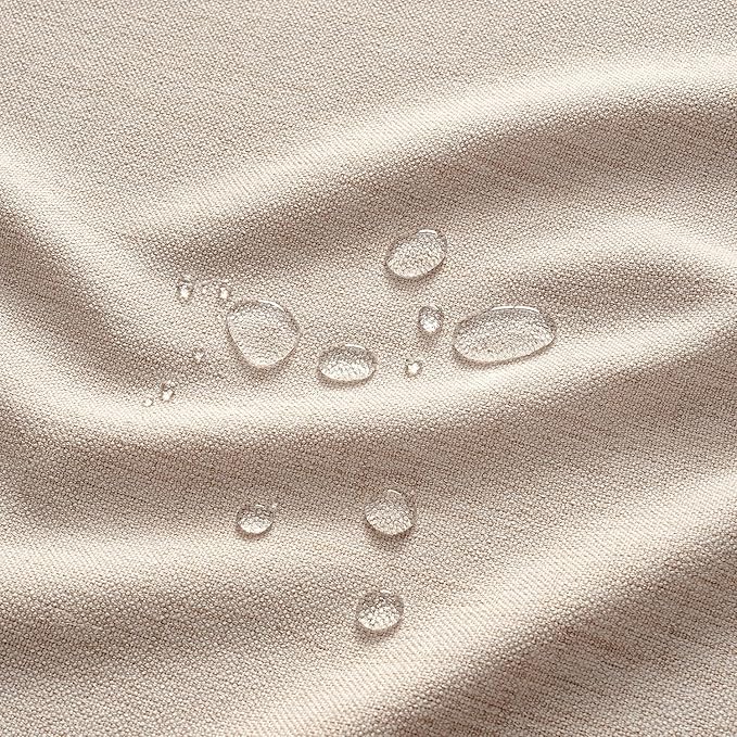 MIULEE Natural Linen Polyester Tablecloth 60x144 Inch Spring Rectangle Table Cloth Waterproof,Stain Resistant & Wrinkle Resistant for Dining Party Wedding