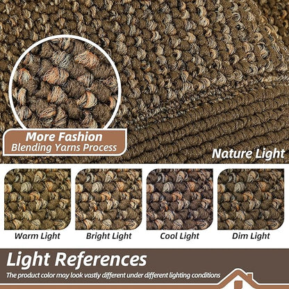BEQHAUSE Indoor Door Mat 20" x 32", Dirt Trapper Door Mats Non-Slip Entryway Rugs Washable, Resist Dirt Absorbent Welcome Mat, Low Profile Floor Mats for Front Back Door and Entryway, Brown