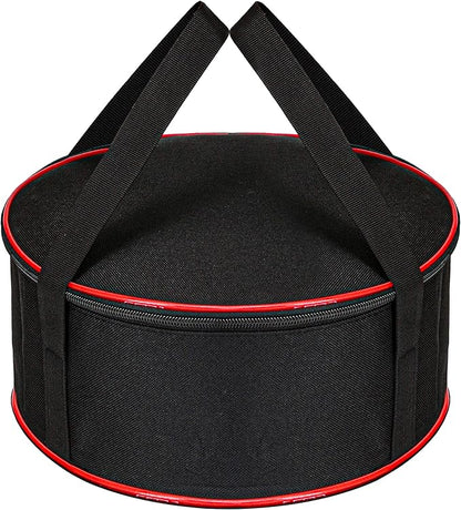 Camping Tableware Organizer Outdoor Hiking Plate Dishes Bowl Pot Storage Bag, Large Round Crockery Protectors Travel Dinnerware Chest, Camp Dish Bags with Zipper for Cupboard