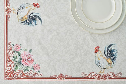 Maison d' Hermine Table Cloth Rectangle Table 100% Cotton 60 x 90 Inches Tablecloth Reusable Decorative Everyday Use for Dining Room, Farmhouse, Home, Party, Festive & Wedding Spring Summer - Campagne