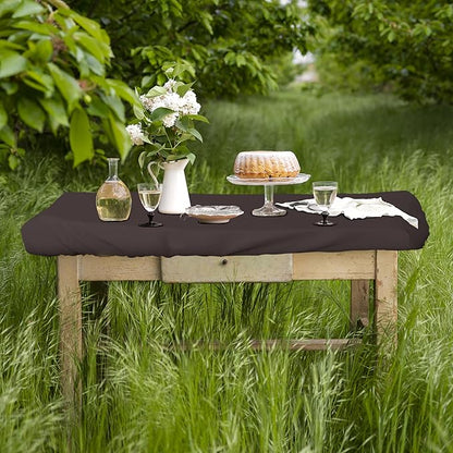 Covers & All Rectangle Table Top Cover, 12 Oz Waterproof UV & Weather Resistant Patio Table Cover, Outdoor Table Cover for Patio Furniture (85" L x 40" W x 5" H, Coffee)