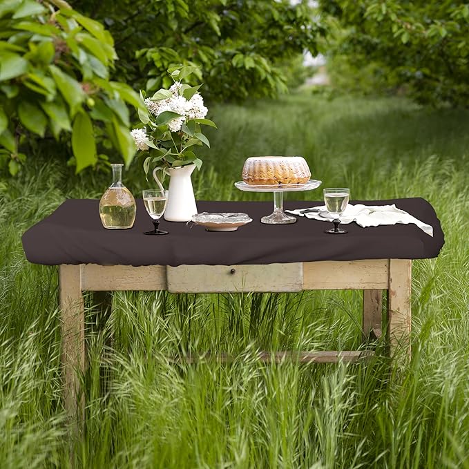 Covers & All Rectangle Table Top Cover, 12 Oz Waterproof UV & Weather Resistant Patio Table Cover, Outdoor Table Cover for Patio Furniture (80" L x 40" W x 5" H, Coffee)
