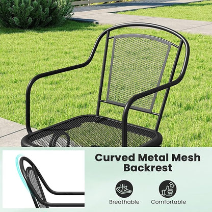 Tangkula Outdoor Rocking Chair Set of 4, Patio Rocker Chairs - Image 6