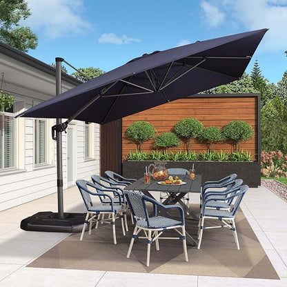 PURPLE LEAF Patio Cantilever Umbrella 10' x 13' Large Space - Image 2