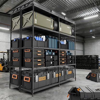 M MZG 5 Tiers Storage Shelves Load 1500LBS, Metal Shelving Wire Metal Shelving - Image 2