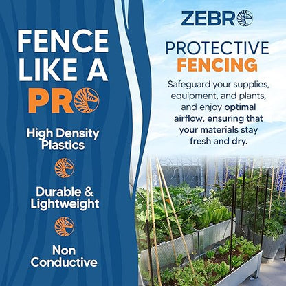 ZEBRO Plastic Hardware Mesh Screen & Fence Roll (2' x 25' - Black) for Balcony, Patio & Porch - Safety Barrier to Protect Pets & Kids Around the Home