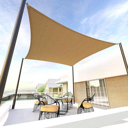 Tronssien Rectangle 8'x12' Sun Shade Sail, 95% UV Blockage Canopy Awning by Tronssien