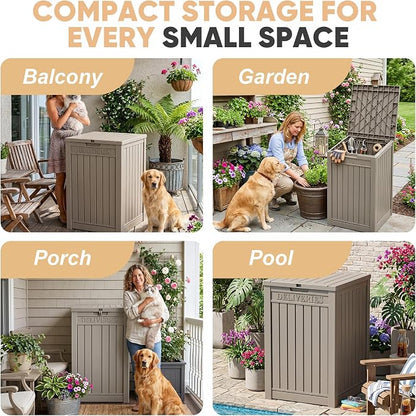 56 Gal Waterproof Outdoor Storage Box UV Resistant Deck Box | Storage bench - Image 8