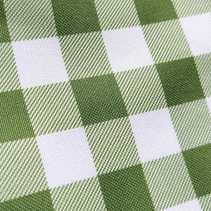 Waterproof Plaid Tablecloth Fabric - Square 58x58 Inch Classic Gingham Checker Table Cloth for Indoor/Outdoor Use - Buffalo Table Cover for Picnics, BBQs, and Parties