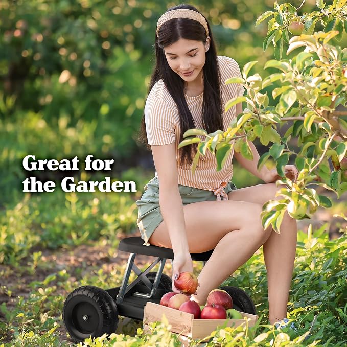 Pure Garden Rolling Garden Seat - Image 3