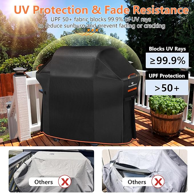 [Upgraded 1000D Heavy Duty Fabric] 58" Grill Cover for Weber Genesis II, LX 300 and Genesis 300 Series Outdoor Gas Grill, Waterproof BBQ Cover, Tear & Fade Resistant 7130 Grill Cover for Weber Grill