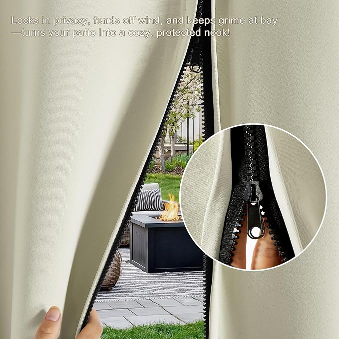 RYB HOME Fade-Resistant Outdoor Curtains - Image 3