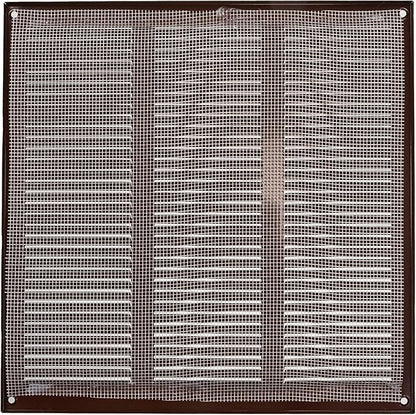 Repa Market 12x12 Inch Air Vent Cover/Brown Galvanized Steel Louvered Grill Cover with Mesh Screen/Wall or Ceiling Vent/Durable Flush Mount HVAC Register for Indoor and Outdoor Ventilation