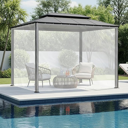 Covers & all Outdoor Clear Tarp Curtain, 18oz Clear Outdoor Curtains For Patio, Waterproof & Tear Proof Transparent PVC Vinyl Tarp with Rustrpoof Grommets for Porch, Gazebos, Balcony (15'H x 7'W feet)